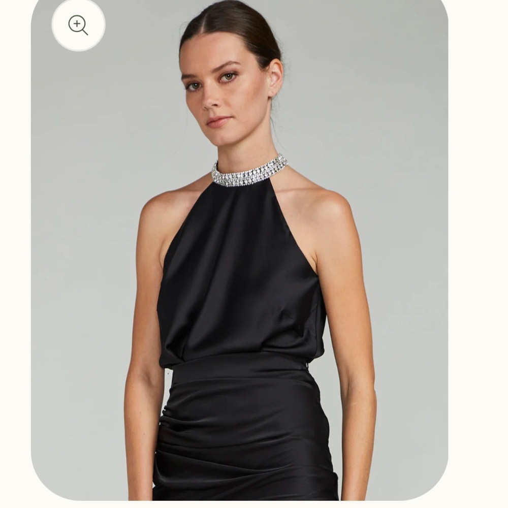 Generation Love Ellis Satin Halter Top Embellished Sleeveless